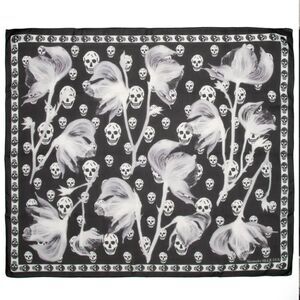 Alexander McQueen Classic Skull Silk Chiffon Scarf